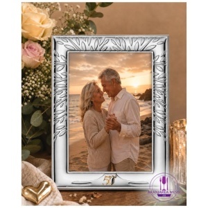 Rama Foto Argint "Pomul Vietii" 13x18 cm - cadou Aniversare 50 Ani Casatorie Nunta de Aur