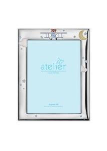 Rama foto Argint "Ursuleti Avion" Albastru 10x15 cm
