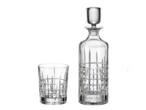 RICKY Set 6 pahare si decantor cristal Bohemia whisky
