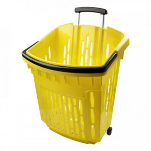 Troller, 38 liter, narancssárga, műanyagból készült, fekete fogantyúkkal