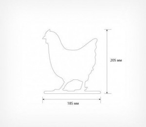 PVC bemutatótábla, 210x136mm, fekete, fa állványhoz illeszkedik, csirkehús ágazathoz