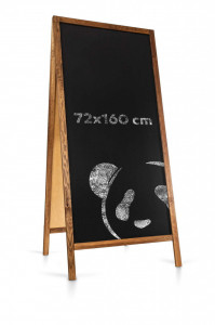 Fa-megállító-tábla 72x160 cm, krétafilccel írható