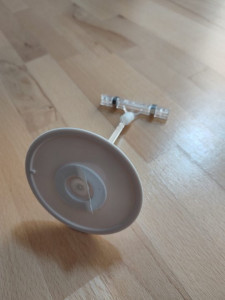 Címketartó kerek talppal és 100x80 mm-es rúddal, magasság 140 mm