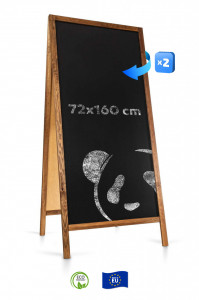  Fa-megállító-tábla 72x160 cm, krétafilccel írható