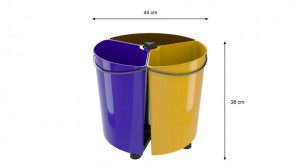 Forgó kuka szelektív újrahasznosításhoz "ECOBIN"