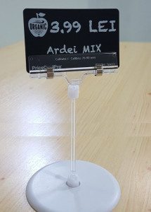 Címketartó kerek talppal és 100x80 mm-es rúddal, magasság 140 mm