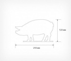 PVC bemutatótábla, 210x136mm, fekete, fa állványhoz illeszkedik, sertéságazat számára