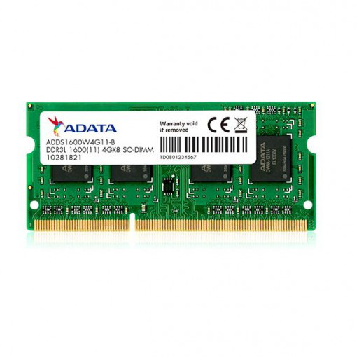 Memorie RAM notebook Adata, SODIMM, DDR3L, 8GB, CL11, 1600Mhz