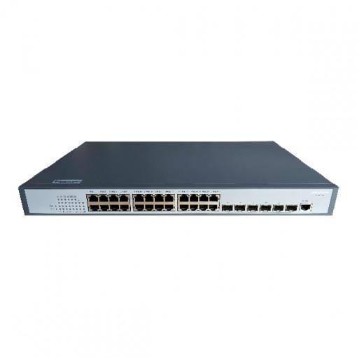 Switch Hikvision DS-3E3730;301802315 ; Ports:24 × 1 Gbps RJ45 port,6 × 10 Gbps fiber optical port;Forwarding Mode :Store-and-forward switching; MAC Address Table:32 K ; Switching Capacity:598 Gbps ; Packet Forwarding Rate:222 Mpps; Routing Feature