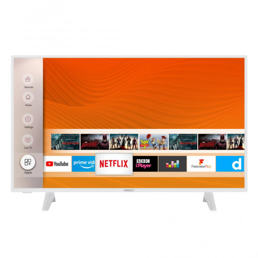 LED TV HORIZON SMART 43HL6331F/B, 43" D-LED, Full HD (1080p), Digital TV-Tuner DVB-S2/T2/C, CME 200Hz, HOS 3.0 SmartTV-UI (WiFi built-in) +Netflix +AmazonAlexa +Youtube, 1xLAN (RJ45), Wireless Display, DLNA 1.5, Contrast 5000:1, 350 cd/m2, 1xCI+, 2xHDMI