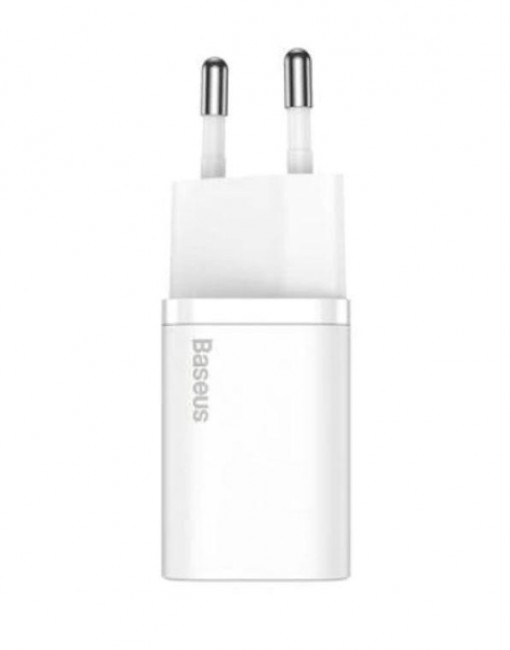 INCARCATOR retea Baseus Super Si, Quick Charge 20W, 1 x USB Type-C 5V/3A, alb