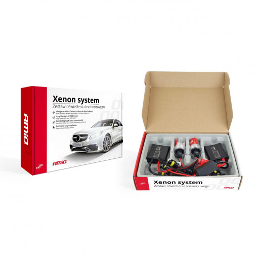 Kit XENON AC model SLIM, compatibil HB4, 9006, 35W, 9-16V, 4300K, destinat competitiilor auto sau off-road