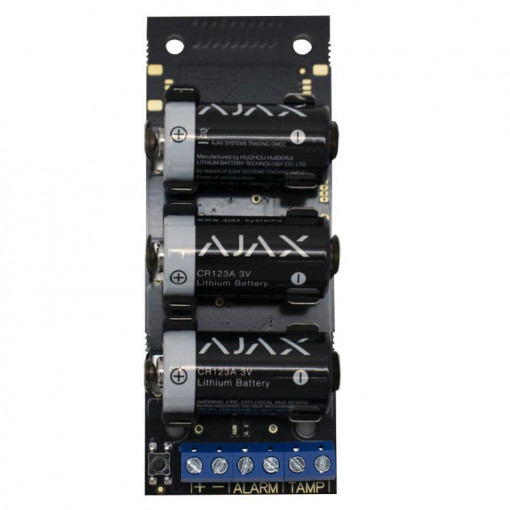 Modul receptor integrare detectori cablati in centrala AJAX - Preluare detectori cablati pentru integrare in centrale AJAX, setare facila prin aplicatia Android / iOS; Intrari alarma: 1, Intrari tamper: 1 NO-NC; Tipuri alarma: intrus, incendiu, urgenta