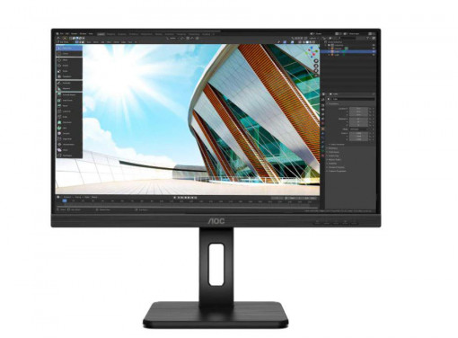 MONITOR AOC Q24P2Q 23.8 inch, Panel Type: IPS, Backlight: WLED, Resolution: 2560 x 1440, Aspect Ratio: 16:9, Refresh Rate:75Hz, Res ponse time GtG: 4 ms, Brightness: 250 cd/m², Contrast (static): 1000:1, Contrast (dynamic): 50M:1, Viewing angle: