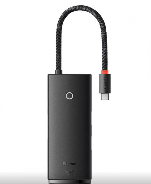 DOCKING Station Baseus Lite, conectare PC USB Type-C, USB 3.0 x 3, USB Type C x 1 PD 20V/5A, HDMI x 1/4K/30Hz, negru