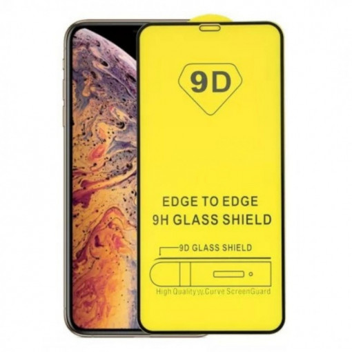 Folie Sticla Securizata 9D Tempered Glass Full Glue compatibila cu Apple iPhone 13