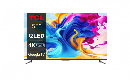 Televizor TCL QLED 55C645, 139 cm (55"), Smart Google TV, 4K, 120Hz(FHD)