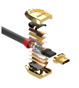 Cablu Lindy HDMI High Speed, 2m, Gold - Img 3