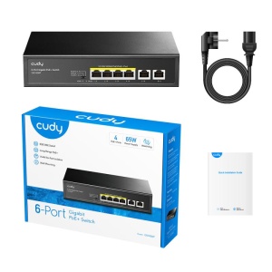 CUDY 6-Port Gigabit PoE+ Switch 65W - Img 5