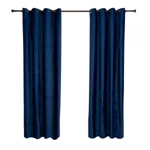 Set 2 draperii catifea 140x270 Albastru - Img 2