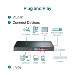 TPL SW 16P-POE ,2P-GB SFP UNMNGD RM - Img 9