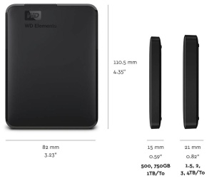 EHDD 4TB WD 2.5" ELEMENTS USB 3.0 BK - Img 3