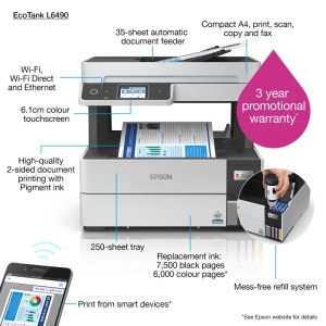 EPSON L6490 CISS COLOR INKJET MFP - Img 8