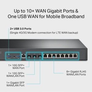 TPL OMADA ROUTER VPN MULTI-WAN 10G - Img 7