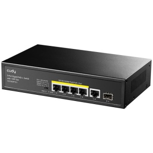 CUDY 5-Port Gigabit PoE+ Switch 1 SFP - Img 3