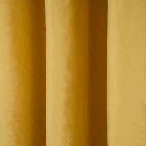 Set 2 draperii catifea 140x270 cm - Galb - Img 4
