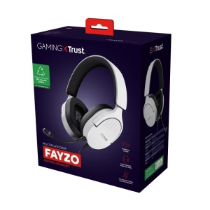 Casti Trust cu fir GXT 489W Fayzo, alb - Img 8
