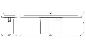 DECOR SPOT MERCURY 2X3.4W927GU10 WTLEDV - Img 3