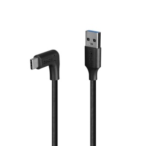 Cablu Lindy USB A la C, 90° 1m negru - Img 4