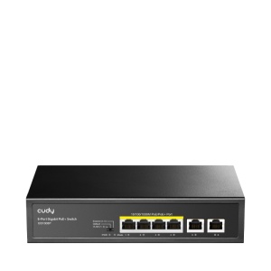 CUDY 6-Port Gigabit PoE+ Switch 65W - Img 1