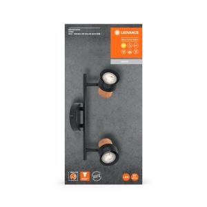 DECOR SPOT CORK 2X3.4W 927 GU10 BK LEDV - Img 1