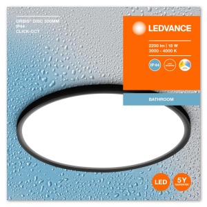 ORBIS DISC 30CM 18W CLICKCCT IP44BKLEDV - Img 1