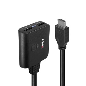 Cablu Lindy 2 porturi HDMI 4K60 negru - Img 1