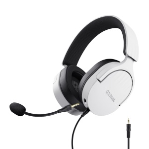 Casti Trust cu fir GXT 489W Fayzo, alb - Img 1