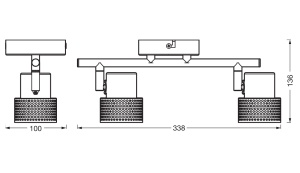 DECOR SPOT CORK 2X3.4W 927 GU10 BK LEDV - Img 3