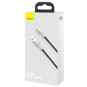 Cablu Baseus Cafule Lightning, 2m, verde - Img 3