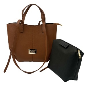 VALENTINO CREATIONS KOŽNA TORBA V887 BRAON