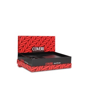 COVERI COLLECTION MUŠKI SET KOŽNI NOVČANIK I KAIŠ C-1025, CRNI