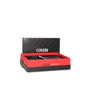 COVERI COLLECTION MUŠKI SET KOŽNI NOVČANIK I KAIŠ C-1024, CRNI