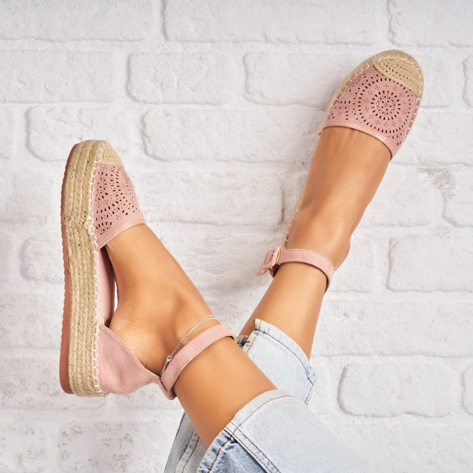 Dámské espadrilky Eko semiš Růžová Aspen A1191