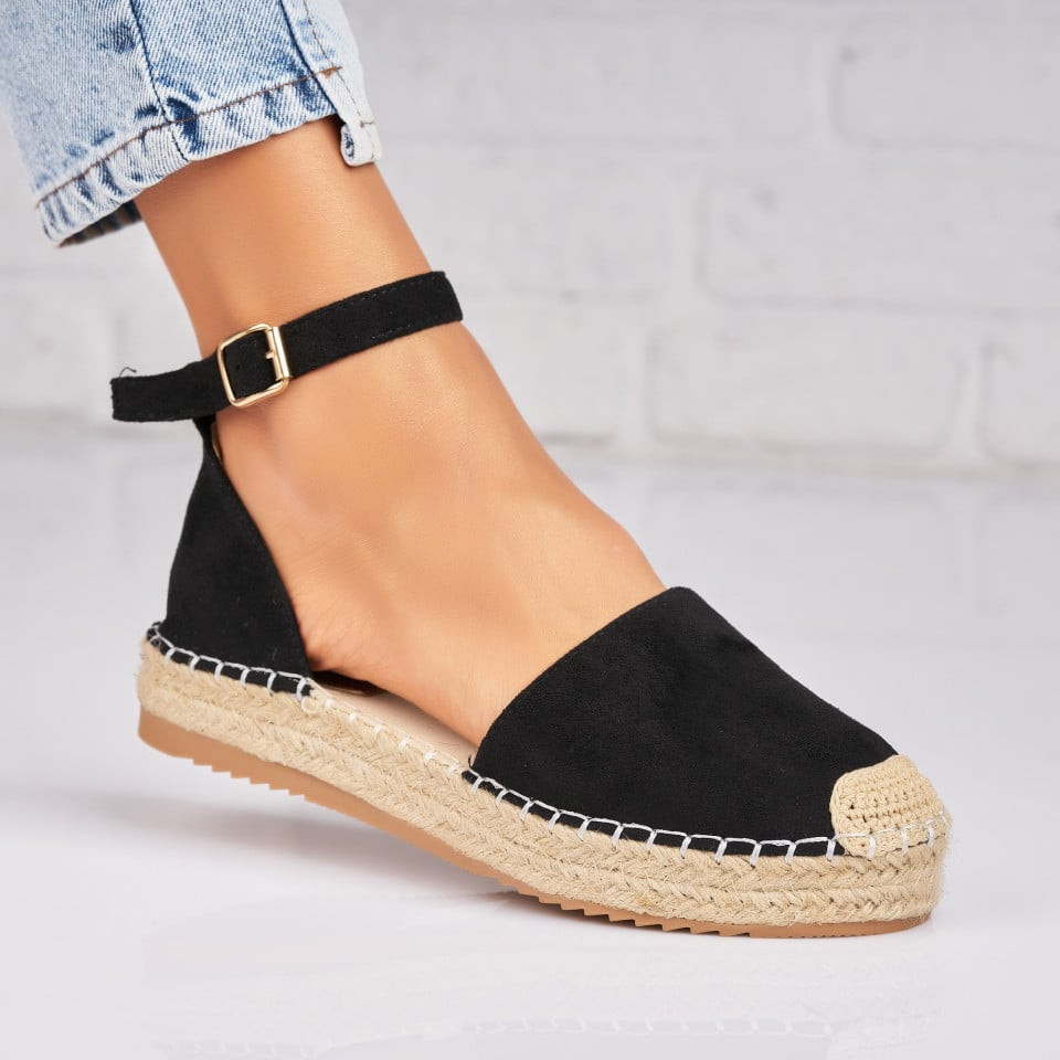 Dámské espadrilky Eko semiš Černá Niska A584
