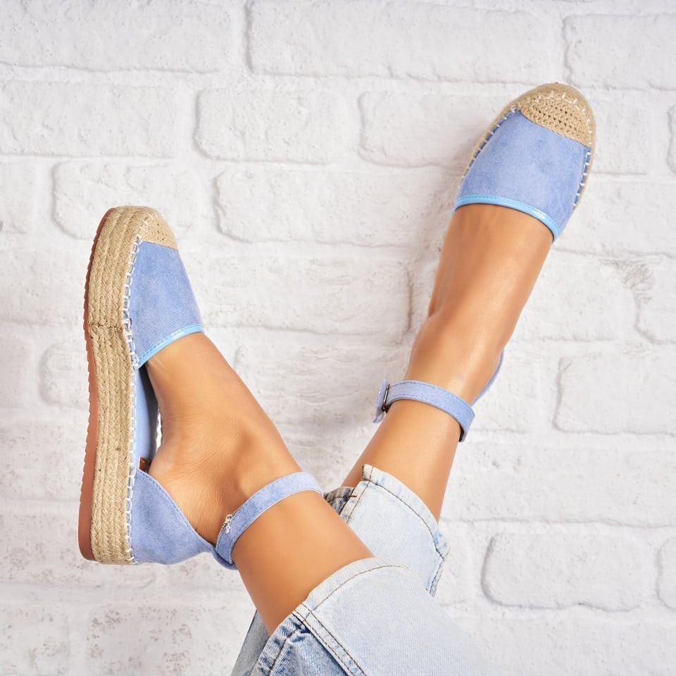 Dámské espadrilky Eko semiš Modrá Wendy A1182