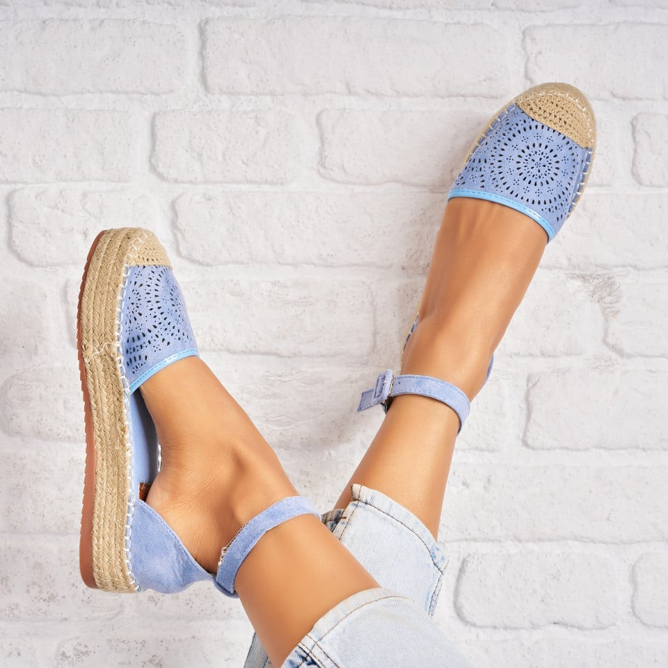 Dámské espadrilky Eko semiš Modrá Aspen A1194