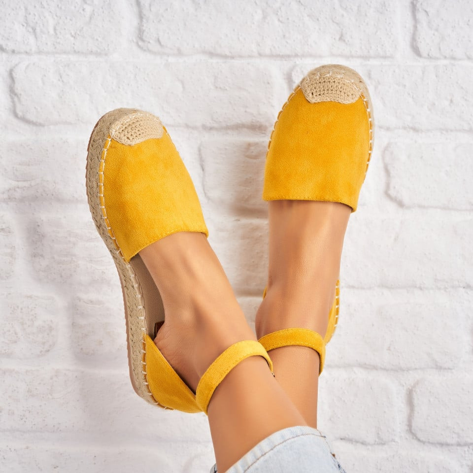 Dámské espadrilky Eko semiš Žlutá Niska A587
