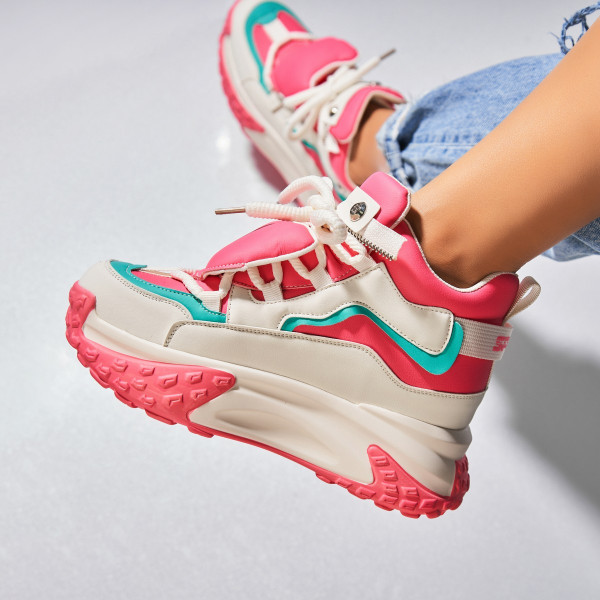Dámské sneakersy Eko kůže Fuchsiová Zalina - Img 4
