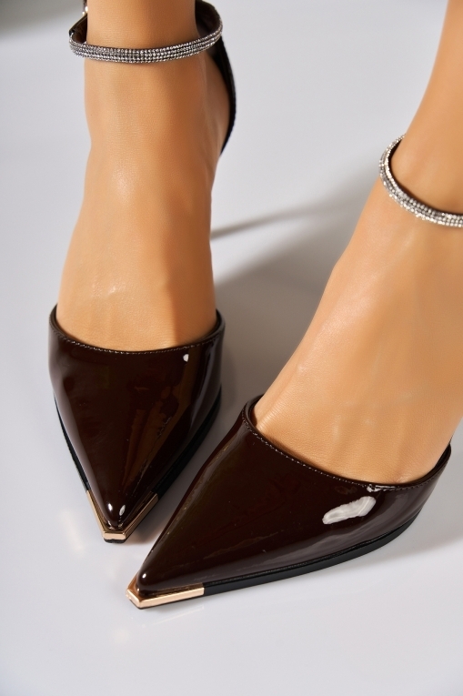 Elegantní boty Lakovaná eko kůže Hnědá Sovny - Img 4